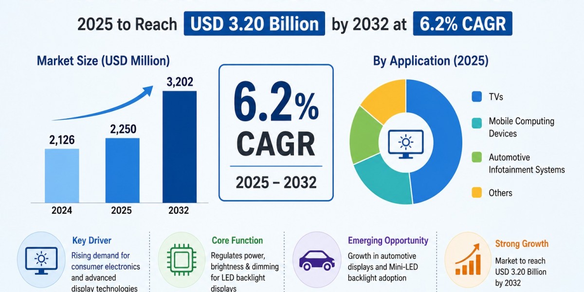 LED Backlight Display Driver ICs Market 2025 to Reach USD 3.20 Billion by 2032 at 6.2% CAGR